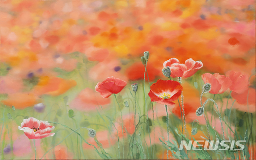 【서울=뉴시스】 Natural Image (Poppy garden)&nbsp; 53x33.4 cm Oil on canvas 2018