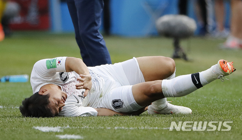 아 박주호, 햄스트링 파열 부상…멕시코·독일전 못나올듯