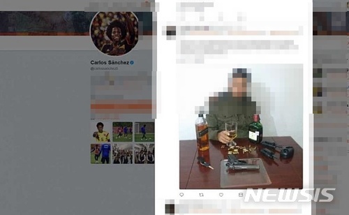 카를로스 산체스 SNS에 올라온 살해 위협 메시지