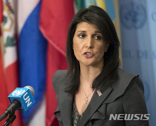 [종합]美,유엔인권이사회 탈퇴…헤일리 대사 "위선적이고 편파적인 소굴" 