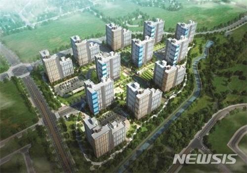 【진천=뉴시스】임장규 기자 = 올해 12월 입주 예정인 충북혁신도시 B2블록 LH 아파트 조감도. 2018.06.21. (사진=LH 충북지역본부 제공) photo@newsis.com