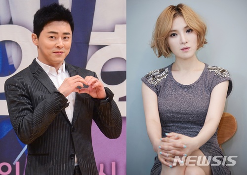 배우 조정석(왼쪽), 가수 거미