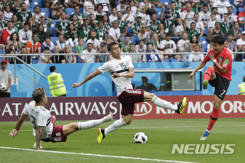 대한민국, 멕시코전 아쉬운 페널리틱 헌납…전반전 0:1 마감