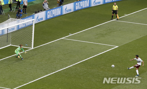 대한민국, 멕시코전 아쉬운 페널리틱 헌납…전반전 0:1 마감