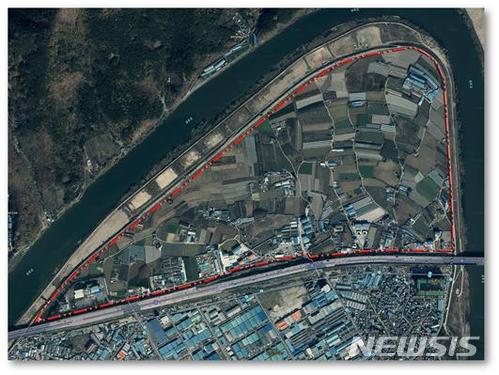 【대구=뉴시스】 기획재정부는 대구 금호워터폴리스 진입도로의 예비타당성 조사에서 경제성뿐만 아니라 정책성 측면에서도 타당성이 충분한 것으로 판단했다. 사진은 대구 금호워트폴리스 진입도로 항측도이다. 2018.06.28.(사진=대구시 제공)&nbsp; photo@newsis.com