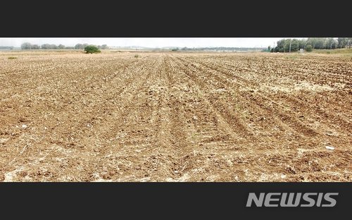 【서울=뉴시스】리투아니아가 4일(현지시간) 심각한 가뭄으로 전국에 비상사태를 선포했다. 리투아니아 농업부는 가뭄으로 농작물 수확이 최대 50% 감소할 것으로 우려하고 있다. 리투아니아는 지난해에는 폭우로 농업이 큰 타격을 받아 비상사태를 선포했었다. 가뭄으로 말라붙은 리투아니아 농지의 모습. <사진출처 : 리투아니아 트리뷴> 2018.7.5