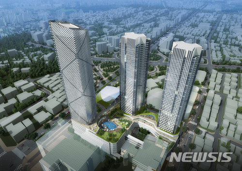 【청주=뉴시스】임장규 기자 = ㈜청주고속버스터미널 등 3개 사업자가 계획 중인 충북 청주고속버스터미널 현대화사업 투시도. 2018.07.08. (사진=㈜청주고속버스터미널 제공) photo@newsis.com