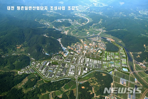 【대전=뉴시스】조명휘 기자 = 대전시는 서구 평촌동 일원에 조성예정인 평촌일반산업단지 조성사업이 최근 행정안전부 산하 지방공기업평가원의 타당성 심의를 통과했다고 10일 밝혔다. 그림은 평촌산단 조감도. 2018.07.10. (그림= 대전시 제공) photo@newsis.com