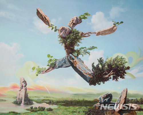 【서울=뉴시스】박정용, 달려가다 227.3×181.8cm oil on canvas 2017