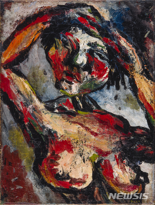 【서울=뉴시스】 구본웅, 여인, 캔버스에 유채, 47x35cm, 1930