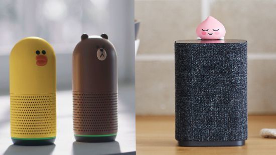 네이버 프렌즈(왼쪽)와 카카오미니