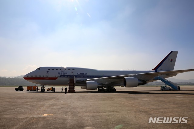 【성남=뉴시스】대통령 전용기 (사진=뉴시스DB). 2018.07.19. mangusta@newsis.com