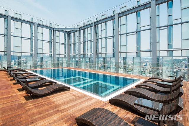 노보텔 앰배서더 서울 동대문 호텔&레지던스의 루프톱 야외 수영장 