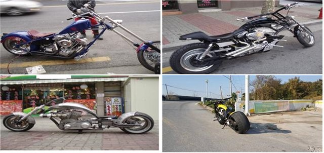 【서울=뉴시스】 불법 개조 오토바이.