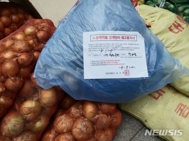 서울시청앞 웬 청과물 더미…숨은 사연은?