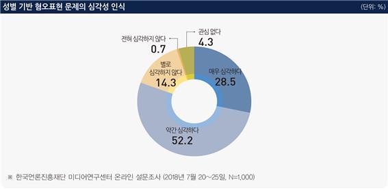 "여성·남성 혐오 표현, 심각하다"···성인 80.7%