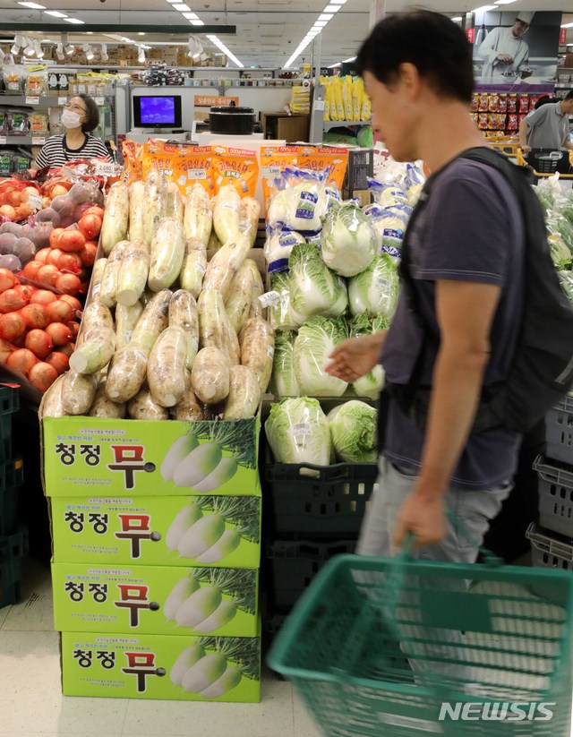 【나주=뉴시스】 = 19일 농촌경제연구원에 따르면 올해 김장철 배추 가격은 출하량 감소로 소폭 상승할 것으로 예상된 반면 무는 출하량 증가로 가격이 안정세를 보일 것으로 전망됐다. 2018.11.19 (사진=뉴시스DB)