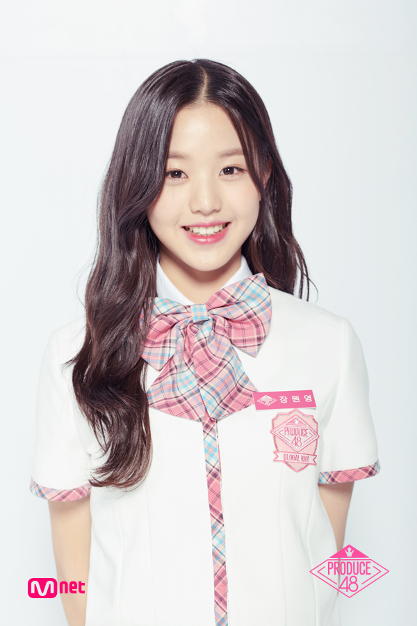 '프로듀스48' 2번째 순위 발표식 1위, 막내 장원영