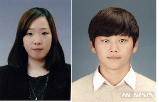 【대전=뉴시스】 충남대 최수정(왼쪽)씨와 하현우씨가 '글로벌 박사 양성사업'에 선정됐다.(사진=충남대 제공)&nbsp; 