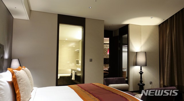 오크우드 프리미어 인천 1베드룸 딜럭스 내 침실