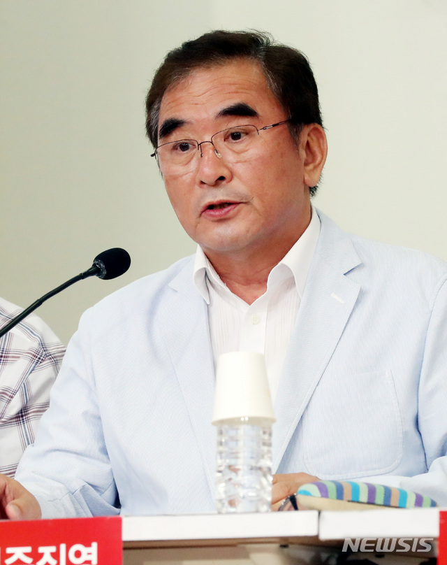 【서울=뉴시스】박영태 기자 = 지난해 8월13일 오후 서울 영등포구 여의도 국회 의원회관에서 진행된 대한민국 건국 70주년 기념 토론회에서 이영훈 전 서울대 교수가 발언하고 있다. 2018.08.13.since1999@newsis.com