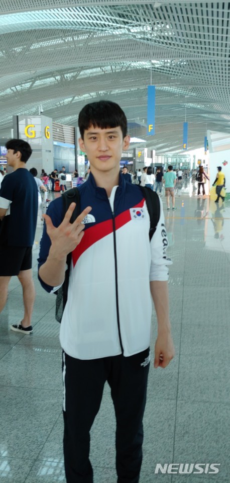 【인천공항=뉴시스】 권혁진 기자 = 3연패 노리는 이대훈