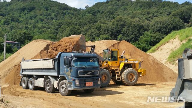 경북 성주군 직영 골재장