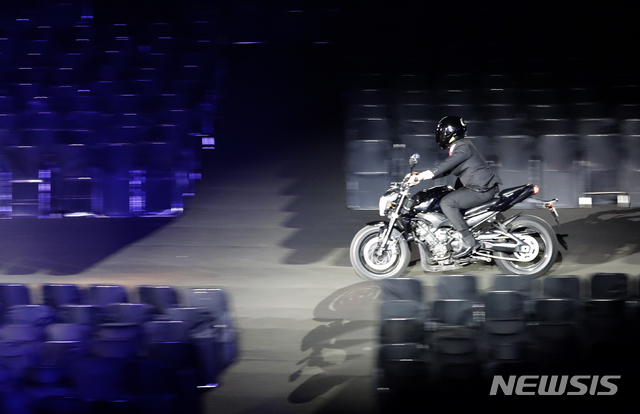 【자카르타=AP/뉴시스】대통령의 질주