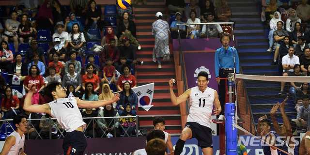 남자배구, 약체 네팔 상대 25:16 25:13 25:14 완승…조 1위 