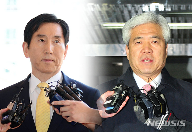 【서울=뉴시스】왼쪽 조현오 16대 경찰청장. 오른쪽 강희락 15대 경찰청장.