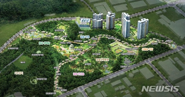【천안=뉴시스】이종익 기자 =도시공원 일몰제 적용을 받는 백석공원(근린공원) 민간공원 조성사업을 위한 제안사 의 조감도. 뉴시스DB.