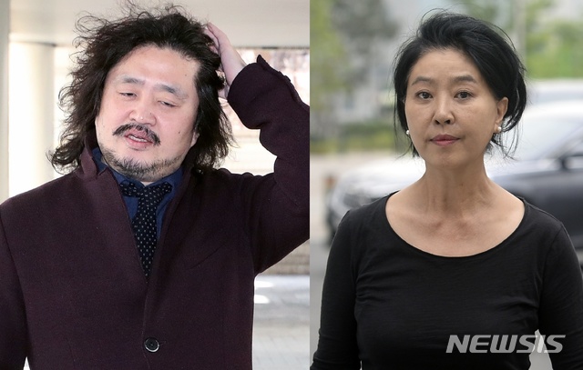 김어준(왼쪽), 김부선