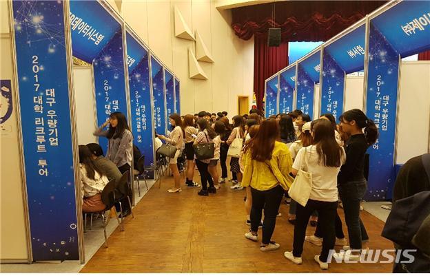 【대구=뉴시스】대구시가 우수인재 확보 및 청년 일자리 기회 확대를 위해 마련한 ‘대학리크루트 투어’ 모습이다. 뉴시스DB. 2021.12.16. photo@newsis.com