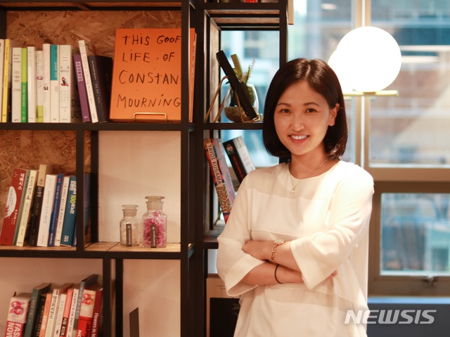 【서울=뉴시스】김옥주 ABCC 한국 총괄이 지난 7일 서울 마포구 패스트파이브 홍대점에서 뉴시스와 인터뷰를 진행하고 있다. 2018.09.10 (사진 = ABCC 제공) photo@newsis.com