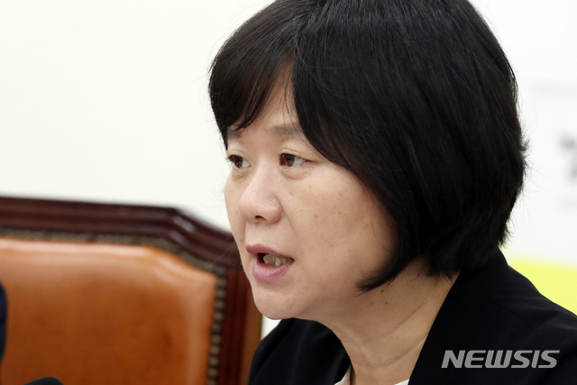 【서울=뉴시스】박영태 기자 = 이정미 정의당 대표. 2018.09.17.since1999@newsis.com