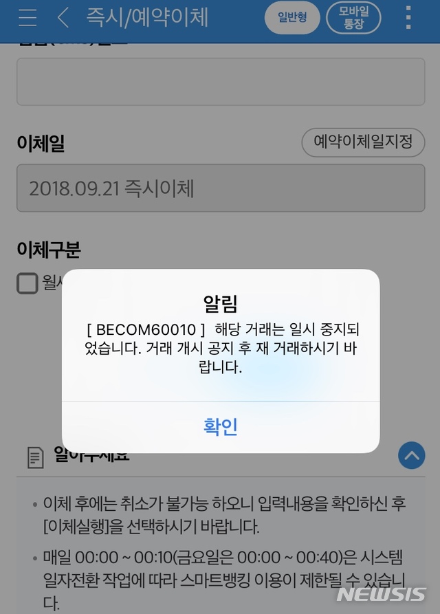 우리은행, 인터넷뱅킹 '이체 오류'…"빠르게 복구중"