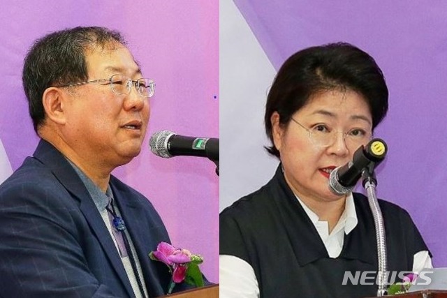 【서울=뉴시스】 KIAF 2018 ART SEOUL 박병원 조직위원장, 한국화랑협회 이화익 회장