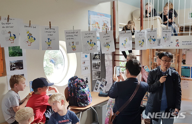 【덴마크 코펜하겐=뉴시스】인진연 기자 = 덴마크 푀뇌순트 프리스콜레 2학년 교실 모습. 2018.09.30 inphoto@newsis.com