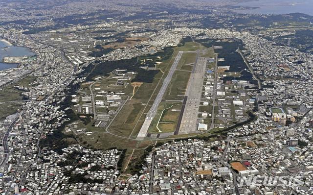 [기노완=AP/뉴시스] 오키나와 기노완에 있는 미 해군 후텐마 기지. 2026.03.16.