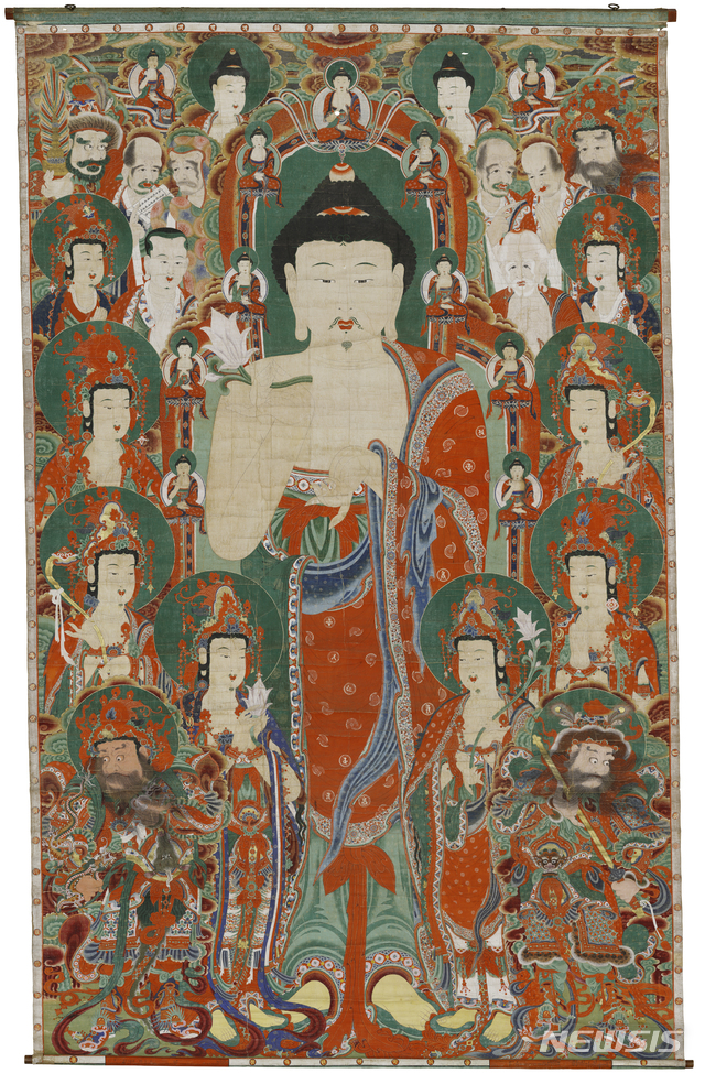 상주 남장사 영산회 괘불도