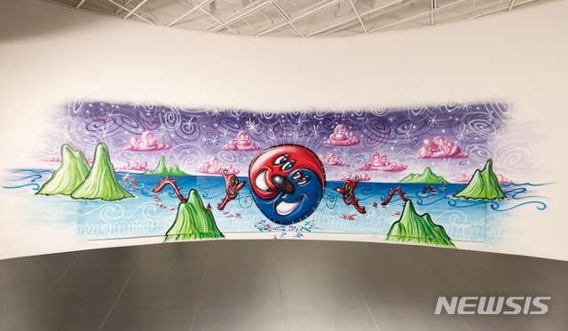 【서울=뉴시스】 케니샤프 Dragon serpents adore Korea!, 2018