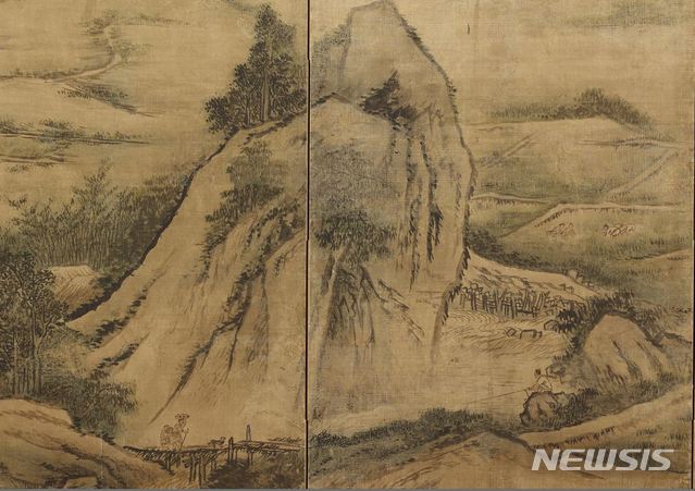 보물 제2000호 '김홍도 필 삼공불환도' (낚시 장면)