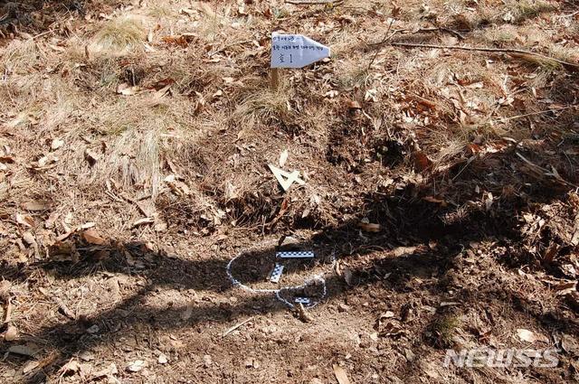 【서울=뉴시스】 2009년 최초 발견당시 고 박태홍 일병 유해 모습. (사진=국방부 제공)