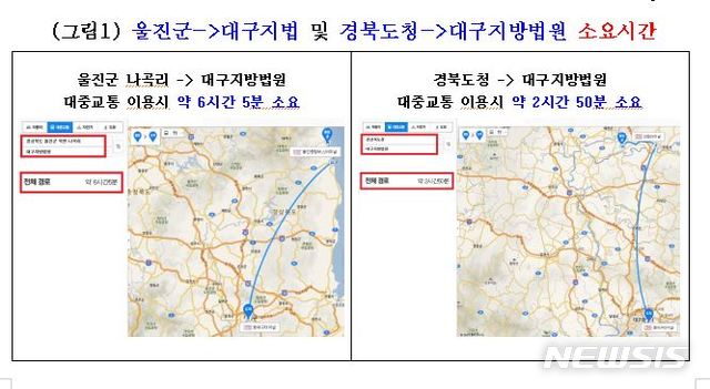 【부산=뉴시스】 제갈수만 기자 = 16일 부산고등법원에서 열린 국회 법제사법위원회의 부산 고법·지법·가정법원, 울산 지법·가정법원, 대구고법·지법·가정법원 국정감사에서 경북북부지방법원 신설 필요성이 제기됐다.2018.10.16. (사진= 이완영 의원 제공) photo@newsis.com