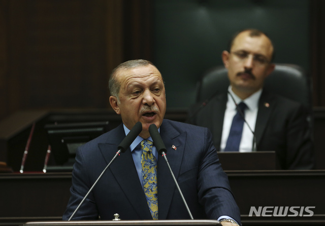 23일 에르도안 대통령&nbsp; AP
