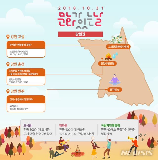 【서울=뉴시스】 10월 문화가 있는 날 강원권