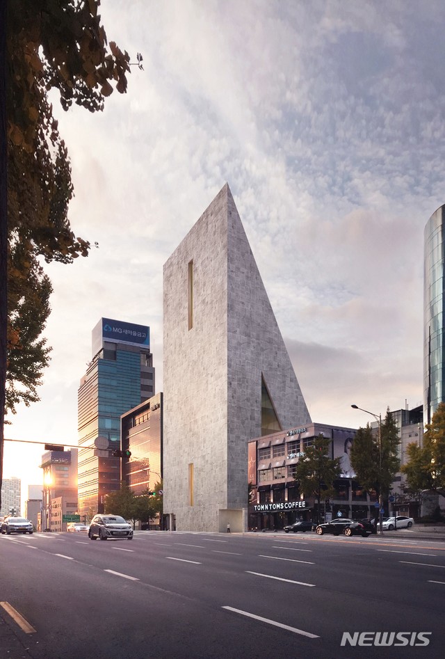 【서울=뉴시스】 삼탄 & 송은문화재단 신사옥 조감도.© Herzog & de Meuron. All rights reserved