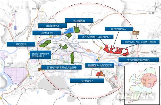 【대구=뉴시스】 대구 국가혁신융복합단지 지구지정 범위. 2018.10.26.(사진=대구시 제공)  photo@newsis.com