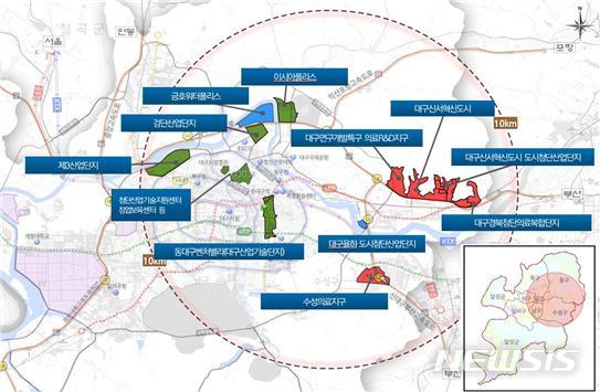 【대구=뉴시스】 대구 국가혁신융복합단지 지구지정 범위. 2018.10.26.(사진=대구시 제공) photo@newsis.com