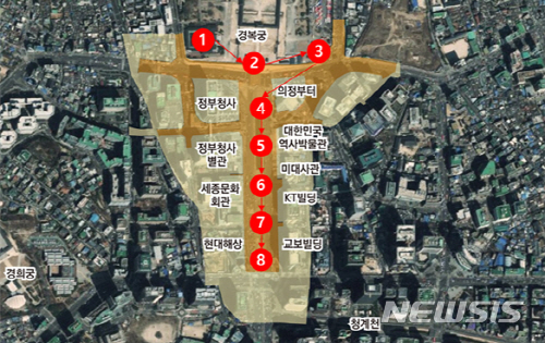 【서울=뉴시스】서울시는 '새로운 광화문광장 조성' 설계공모의 추진방향과 경복궁 문화재 및 광화문광장 일대 현장여건에 대한 참가자들의 이해를 돕기 위해 현장설명회를 개최한다고 29일 밝혔다. 2018.10.29. (사진=서울시 제공)